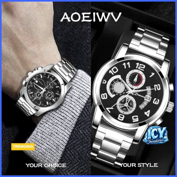 Stainless Steel Watch Band Replacement Bracelet with Double Locking Clasp main image 6